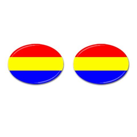 Budapest Flag Cufflinks (Oval) from UrbanLoad.com Front(Pair)