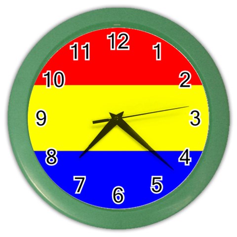 Budapest Flag Color Wall Clock from UrbanLoad.com Front
