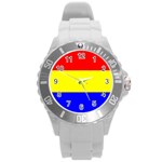 Budapest Flag Round Plastic Sport Watch (L)