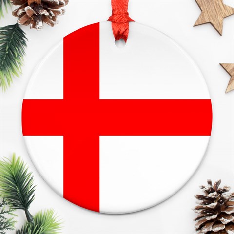 Bologna Flag Round Ornament (Two Sides) from UrbanLoad.com Front