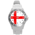 Bologna Flag Round Plastic Sport Watch (L)