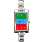 Dagestan Flag Rectangle Italian Charm Watch