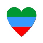 Dagestan Flag Heart Magnet