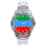 Dagestan Flag Stainless Steel Analogue Watch
