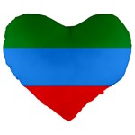 Dagestan Flag Large 19  Premium Heart Shape Cushions