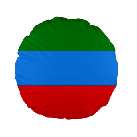 Dagestan Flag Standard 15  Premium Flano Round Cushions from UrbanLoad.com Back