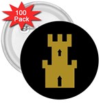 Finnmark Flag 3  Buttons (100 pack) 