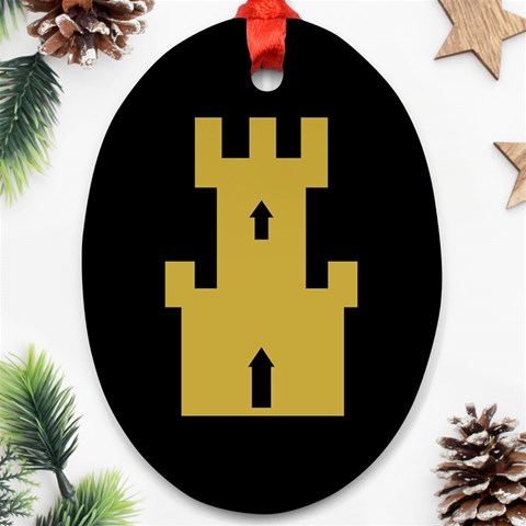 Finnmark Flag Oval Ornament (Two Sides) from UrbanLoad.com Front