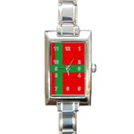 Bornholm Denmark Flag Rectangle Italian Charm Watch