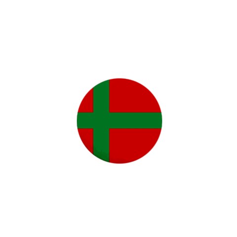 Bornholm Denmark Flag 1  Mini Magnets from UrbanLoad.com Front