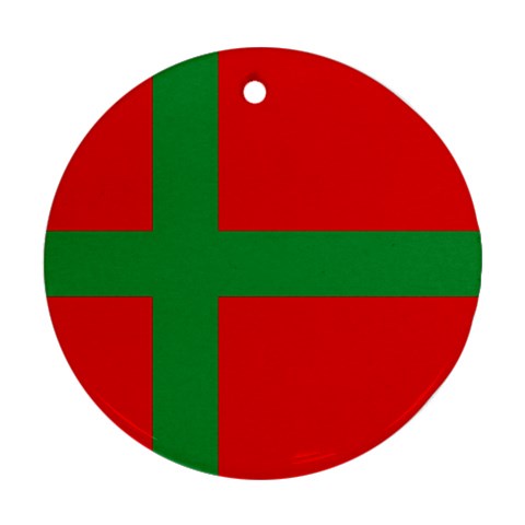 Bornholm Denmark Flag Ornament (Round) from UrbanLoad.com Front