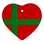 Bornholm Denmark Flag Ornament (Heart)
