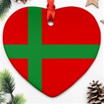 Bornholm Denmark Flag Ornament (Heart)