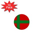 Bornholm Denmark Flag 1  Mini Buttons (10 pack) 
