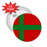 Bornholm Denmark Flag 2.25  Buttons (10 pack) 
