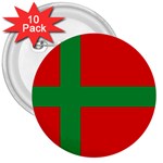 Bornholm Denmark Flag 3  Buttons (10 pack) 