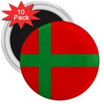Bornholm Denmark Flag 3  Magnets (10 pack) 