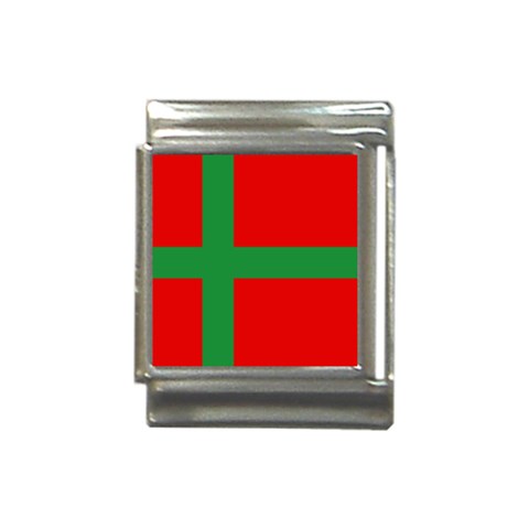 Bornholm Denmark Flag Italian Charm (13mm) from UrbanLoad.com Front