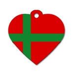 Bornholm Denmark Flag Dog Tag Heart (One Side)