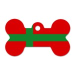 Bornholm Denmark Flag Dog Tag Bone (Two Sides)