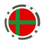 Bornholm Denmark Flag Poker Chip Card Guard