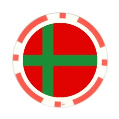 Bornholm Denmark Flag Poker Chip Card Guard (10 pack) from UrbanLoad.com Back
