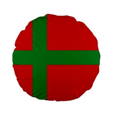 Bornholm Denmark Flag Standard 15  Premium Round Cushions from UrbanLoad.com Front