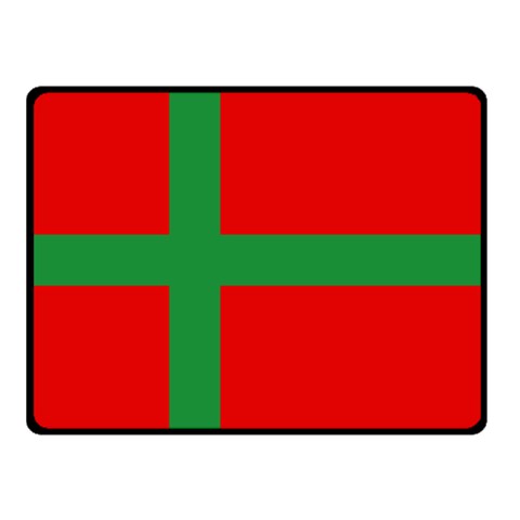 Bornholm Denmark Flag Fleece Blanket (Small) from UrbanLoad.com 45 x34  Blanket Front
