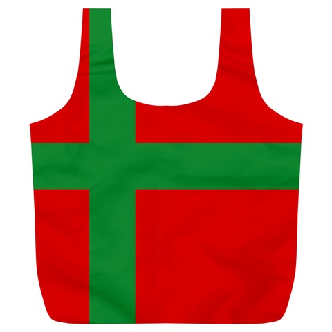 Bornholm Denmark Flag Full Print Recycle Bag (XL) from UrbanLoad.com Back