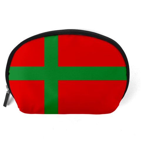 Bornholm Denmark Flag Accessory Pouch (Large) from UrbanLoad.com Back