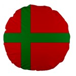 Bornholm Denmark Flag Large 18  Premium Flano Round Cushions