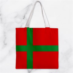 Bornholm Denmark Flag Zipper Grocery Tote Bag from UrbanLoad.com Back