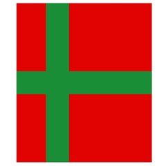 Bornholm Denmark Flag Waist Pouch (Large) from UrbanLoad.com Back Strap