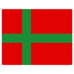 Bornholm Denmark Flag One Side Premium Plush Fleece Blanket (Medium)