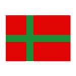Bornholm Denmark Flag Crystal Sticker (A4)