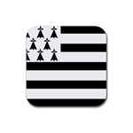 Brittany Flag Rubber Coaster (Square)