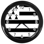 Brittany Flag Wall Clock (Black)
