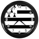 Brittany Flag Wall Clock (Black)