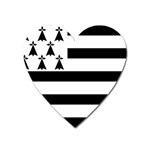 Brittany Flag Heart Magnet