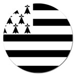 Brittany Flag Magnet 5  (Round)