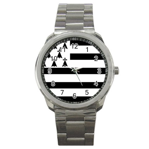 Brittany Flag Sport Metal Watch from UrbanLoad.com Front