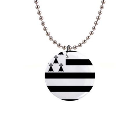 Brittany Flag 1  Button Necklace from UrbanLoad.com Front