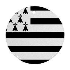 Brittany Flag Round Ornament (Two Sides) from UrbanLoad.com Front