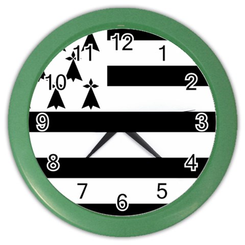 Brittany Flag Color Wall Clock from UrbanLoad.com Front