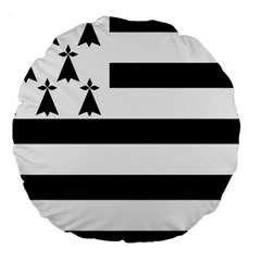 Brittany Flag Large 18  Premium Round Cushions from UrbanLoad.com Front