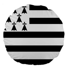 Brittany Flag Large 18  Premium Flano Round Cushions from UrbanLoad.com Front