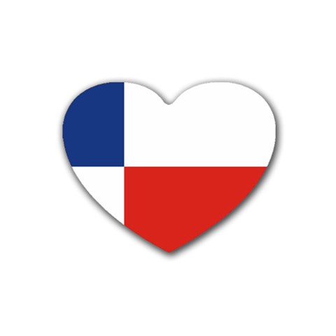 Banskobystricky Flag Rubber Heart Coaster (4 pack) from UrbanLoad.com Front