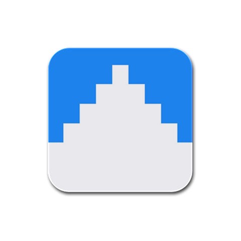 Akershus Flag Rubber Square Coaster (4 pack) from UrbanLoad.com Front