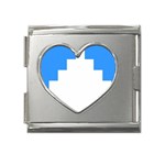 Akershus Flag Mega Link Heart Italian Charm (18mm)