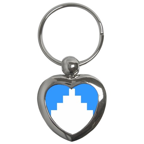 Akershus Flag Key Chain (Heart) from UrbanLoad.com Front